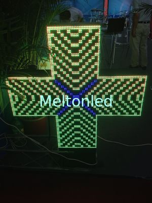 La farmacia P10 trasversale che fa scorrere il colore doppio IP65 del segno del LED, annunciante l'abitudine ha condotto i segni